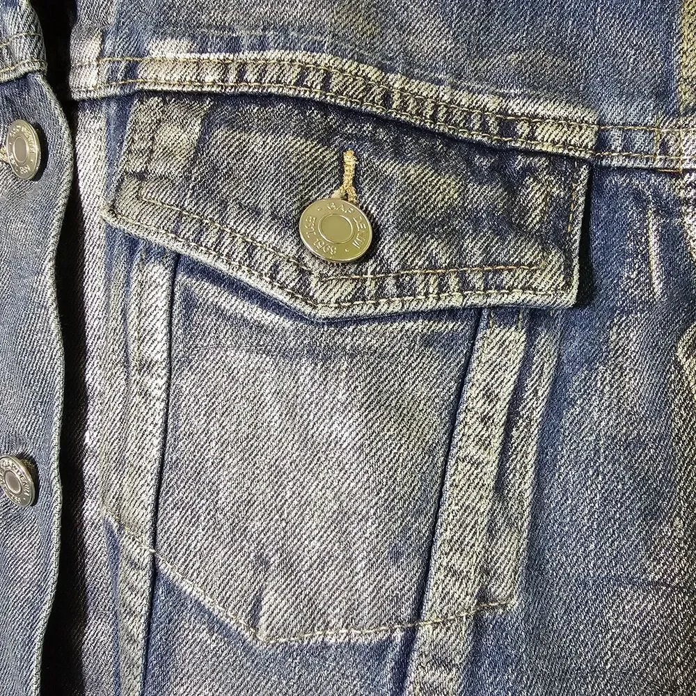 NWT Gap Women's Icon Jacket Medium Indigo Denim Silver Wash Size Large - Picture 10 of 11